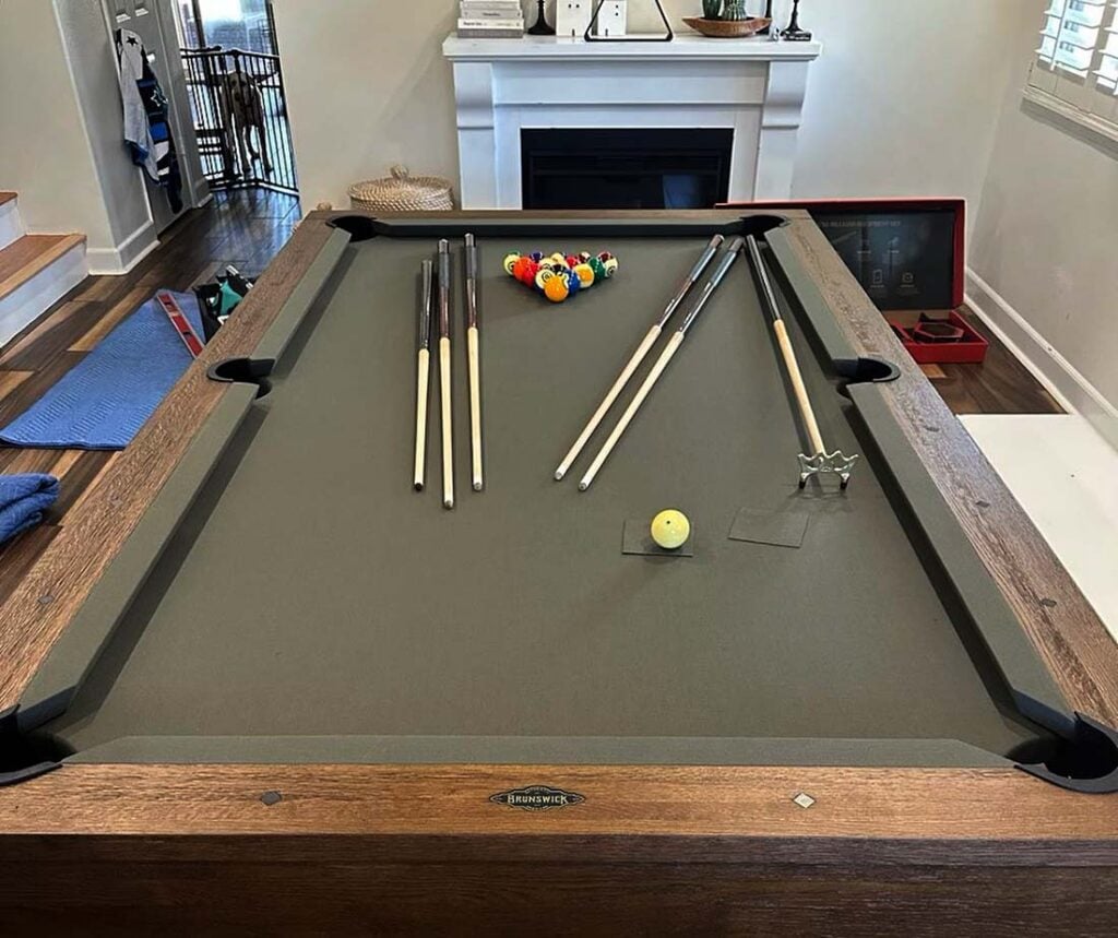 Brunswick pool table in home
